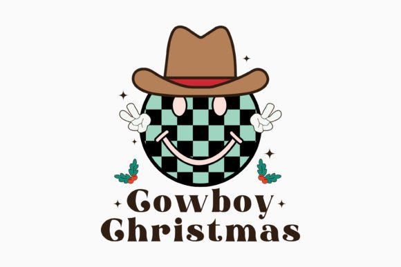 Christmas Cowboy Christmas Retro Svg