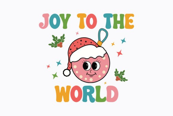 Christmas Joy to the World Retro Svg