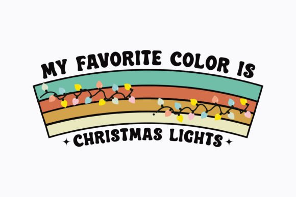 Christmas My Favorite Color Retro Svg