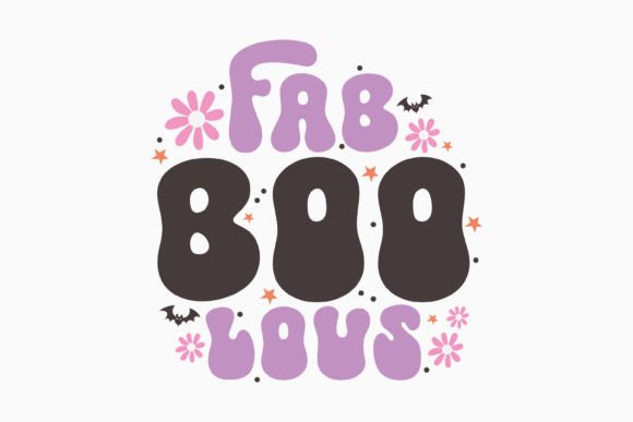 Halloween Fab Boo Lous Retro Svg