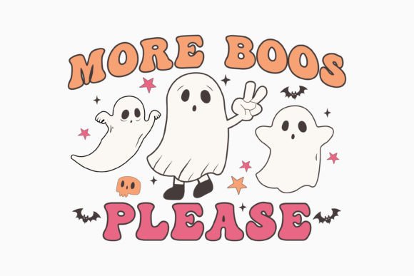 Halloween More Boos Please Retro