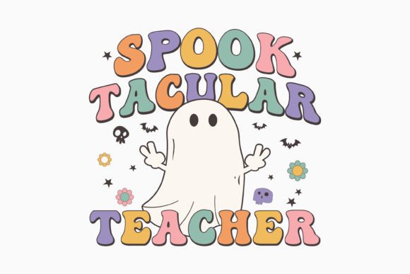 Halloween Spook Tacular Teache Retro Svg