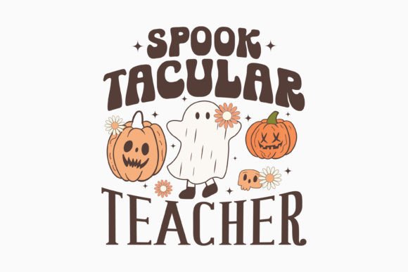 Halloween Spooktacular Teacher Retro Svg