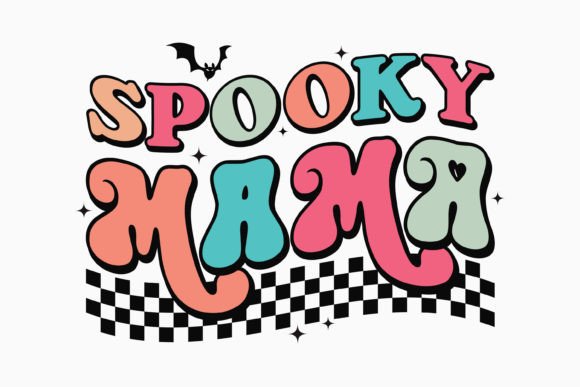 Halloween Spooky Mama Retro Svg