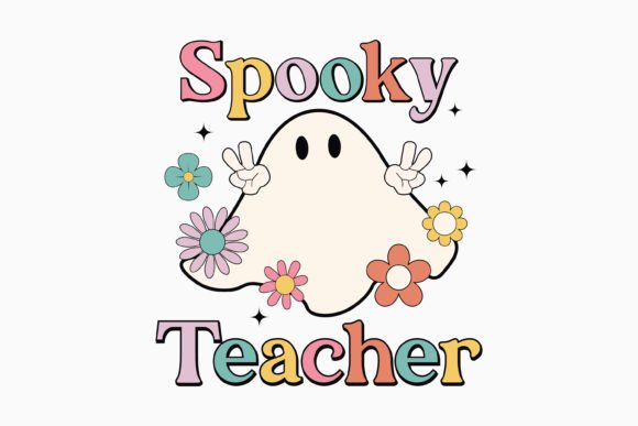 Halloween Spooky Teacher Retro Svg
