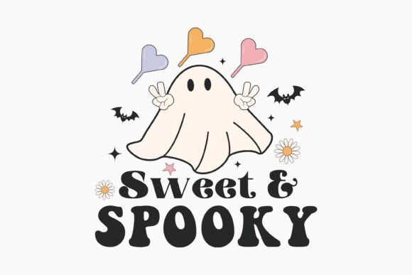 Halloween Sweet and Spooky Retro Svg