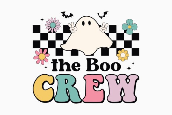 Halloween the Boo Crew Retro Svg