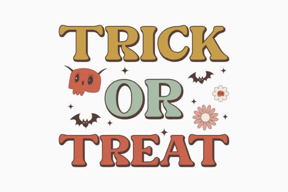 Halloween Trick or Treat Retro Svg