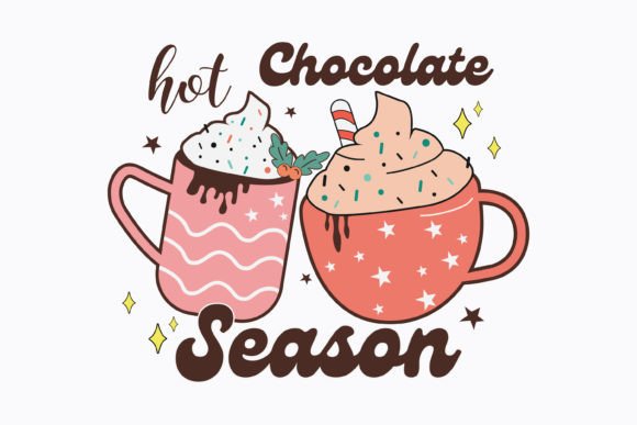 Hot Chocolate Season Christmas Retro Svg