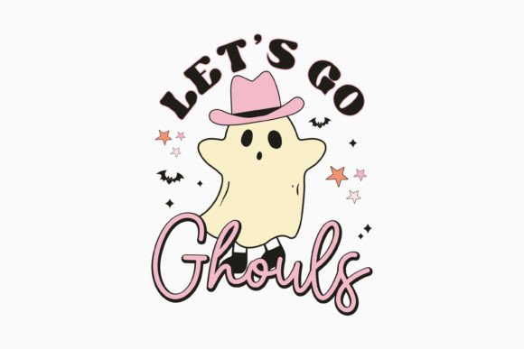Let's Go Ghouls Halloween Retro SVG