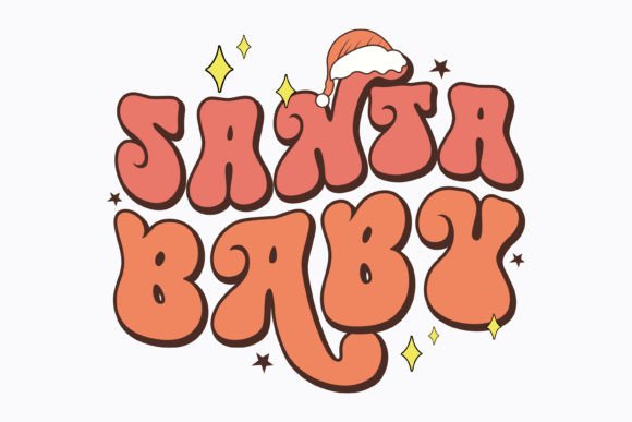 Santa Baby Christmas Retro Svg