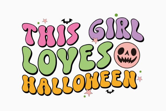 This Girl Loves Halloween Retro Svg